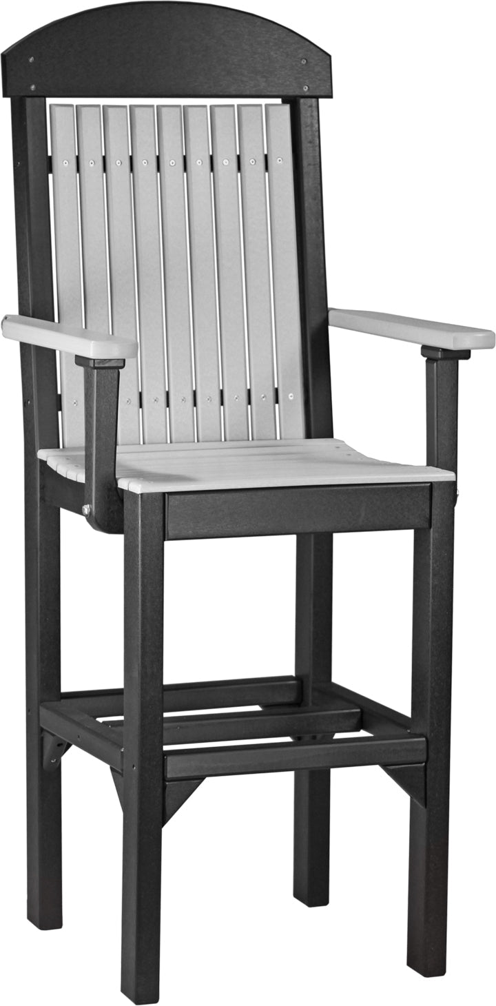 Classic Arm Chair Bar Height Dove Gray Black
