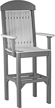 Classic Arm Chair Bar Height Dove Gray Slate