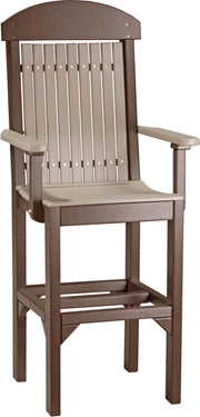 Classic Arm Chair Bar Height Weatherwood Chestnut Brown