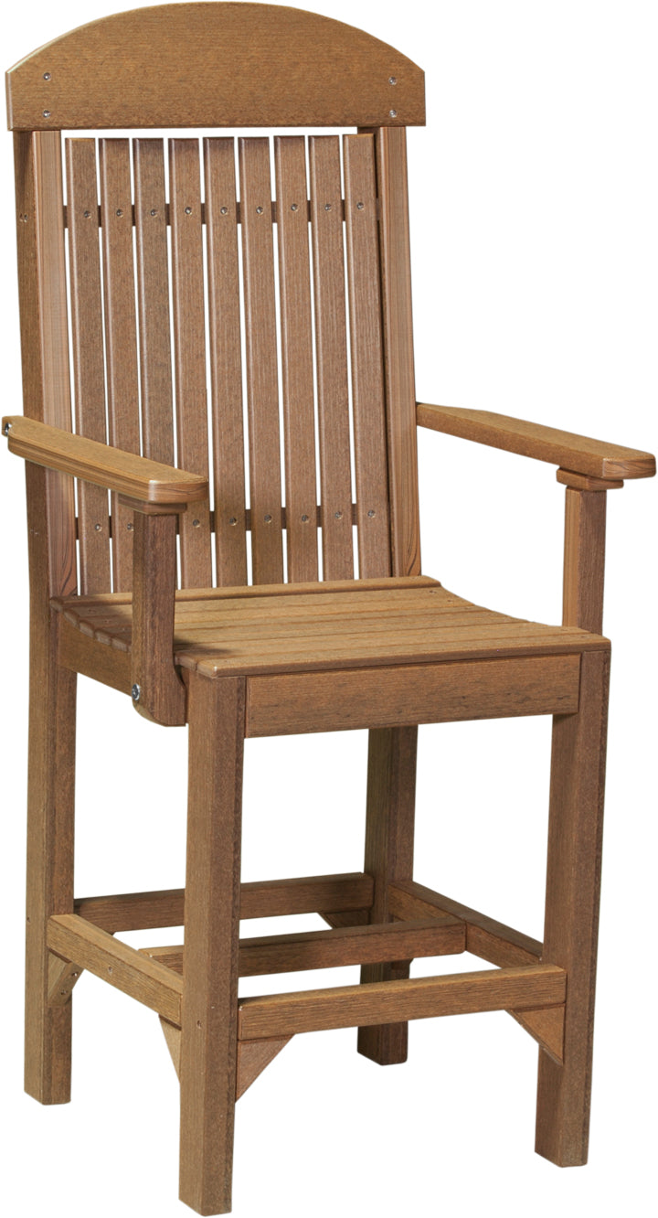 Classic Arm Chair Counter Height Antique Mahogany