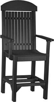 Classic Arm Chair Counter Height Black