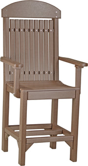 Classic Arm Chair Counter Height Chestnut Brown