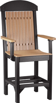 Classic Arm Chair Counter Height Cedar Black