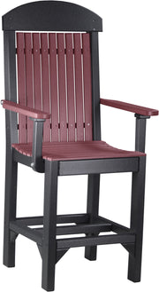 Classic Arm Chair Counter Height Cherrywood Black