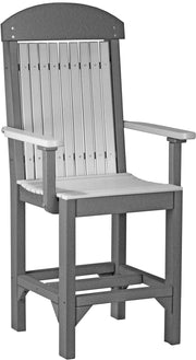 Classic Arm Chair Counter Height Dove Gray Slate