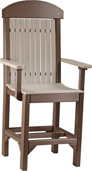 Classic Arm Chair Counter Height Weatherwood Chestnut Brown