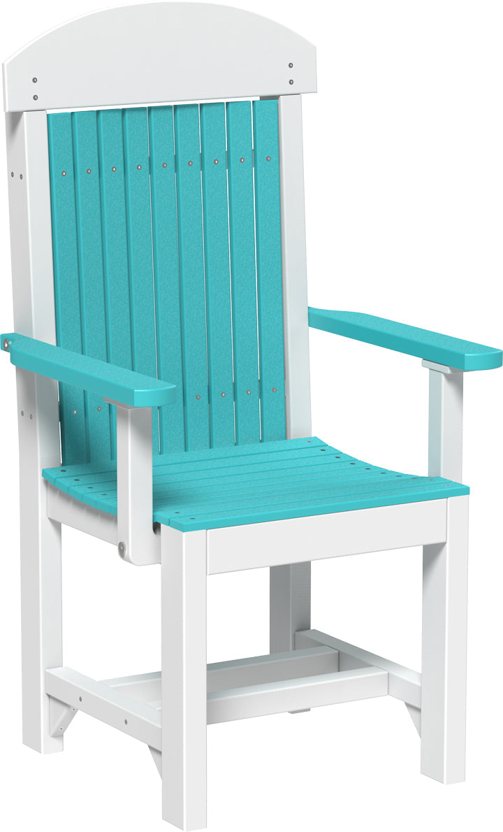Classic Arm Chair Dining Height Aruba Blue White