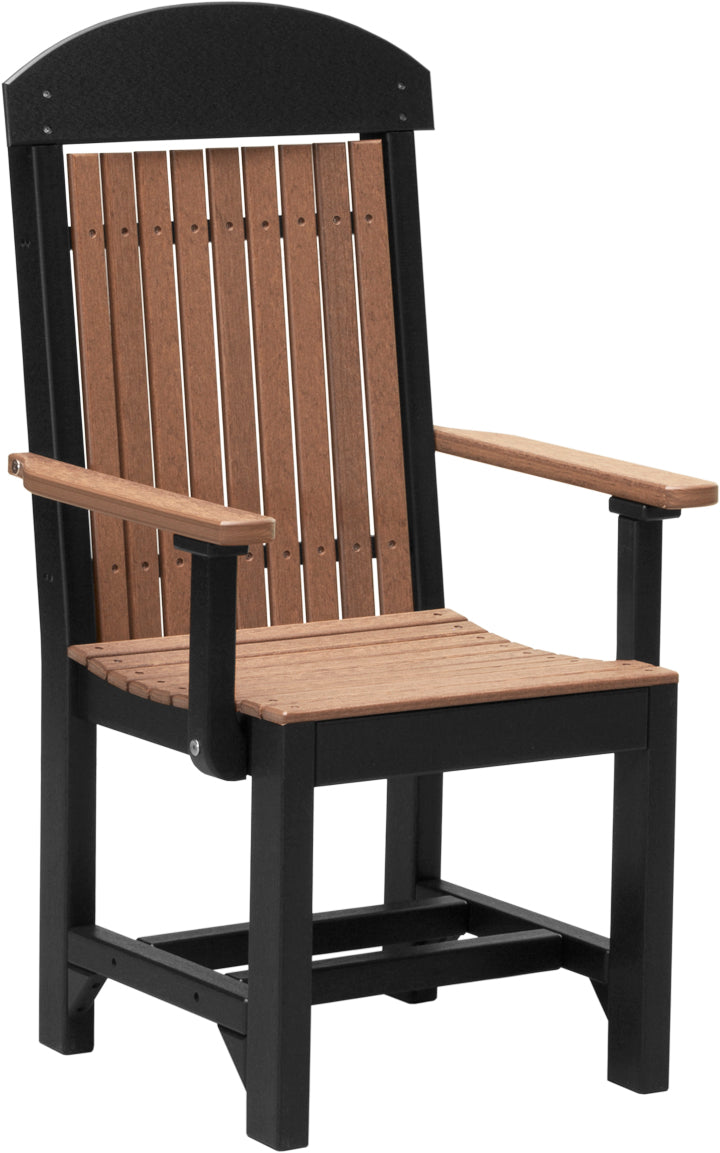 Classic Arm Chair Dining Height Antique Mahogany Black