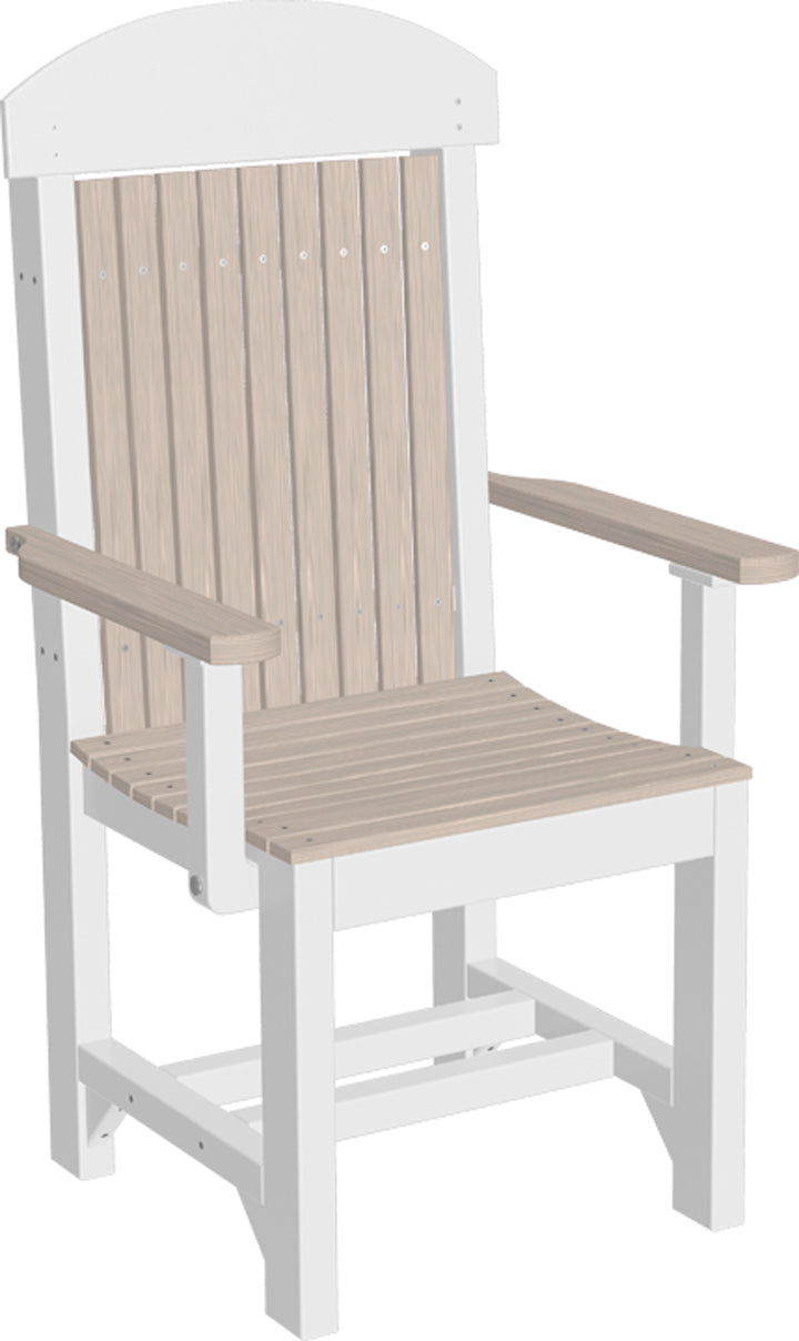 Classic Arm Chair Dining Height Birch White