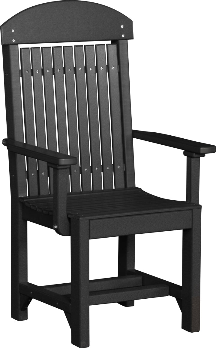 Classic Arm Chair Dining Height Black