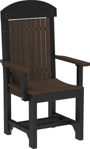 Classic Arm Chair Dining Height Brazilian Walnut Black