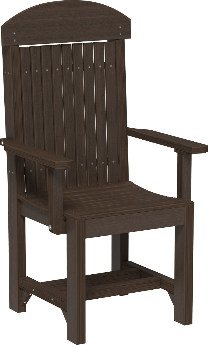 Classic Arm Chair Dining Height Brazilian Walnut