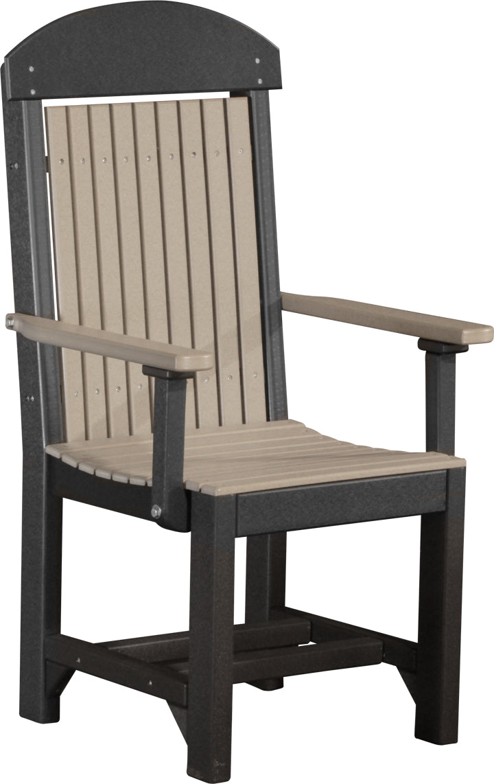 Classic Arm Chair Dining Height Weatherwood Black