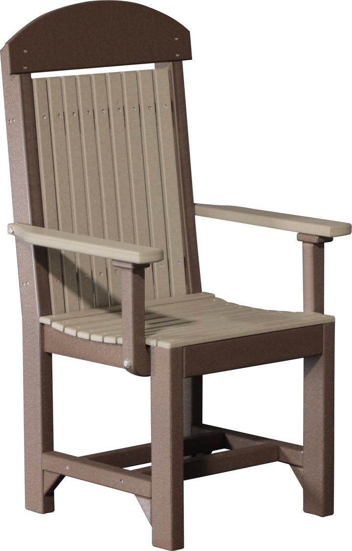 Classic Arm Chair Dining Height Weatherwood Chestnut Brown