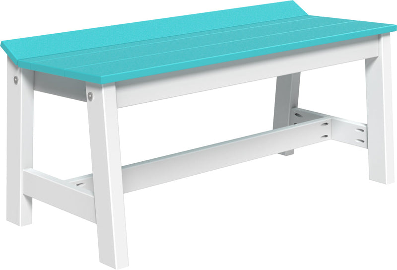 Cafe Dining Bench 41 Aruba Blue White