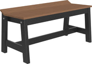 Cafe Dining Bench 41 Antique Mahogany Black
