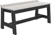Cafe Dining Bench 41 Dove Gray Black