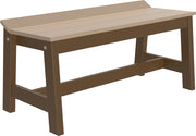 Cafe Dining Bench 41 Weatherwood Chestnut Brown
