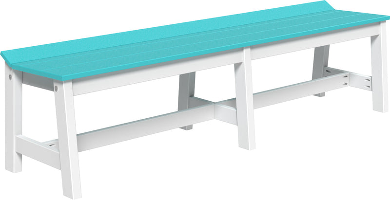 Cafe Dining Bench 72 Aruba Blue White