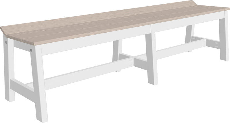 Cafe Dining Bench 72 Birch White