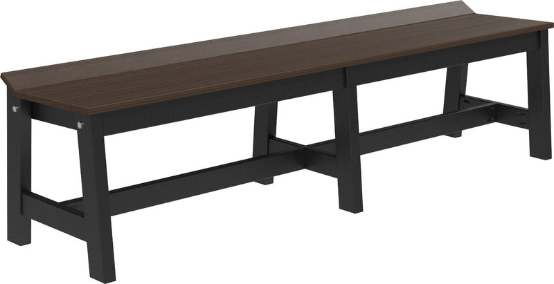 Cafe Dining Bench 72 Brazilian Walnut Black