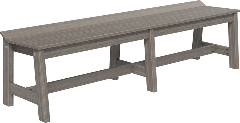 Cafe Dining Bench 72 Coastal Gray