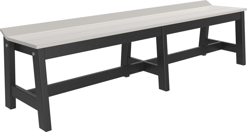 Cafe Dining Bench 72 Dove Gray Black