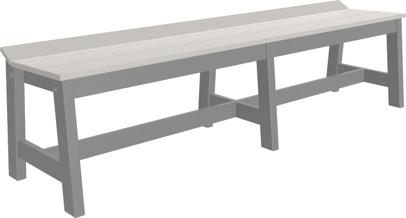 Cafe Dining Bench 72 Dove Gray Slate