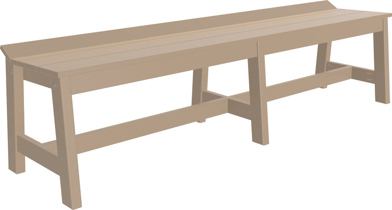 Cafe Dining Bench 72 Weatherwood