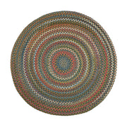 Country Jewel Emerald braided indoor rug by Rhody Rug — round