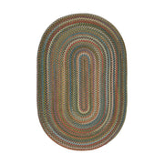 Country Jewel Emerald braided indoor rug by Rhody Rug — oval runner