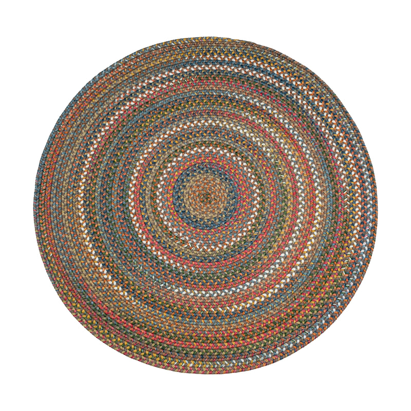Country Jewel Bronze braided indoor rug by Rhody Rug — round