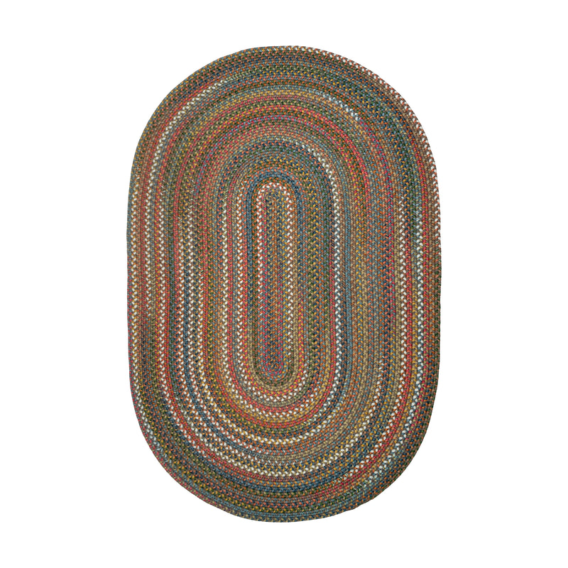 Country Jewel Bronze braided indoor rug by Rhody Rug — oval runner