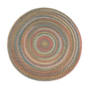 Country Jewel Champagne braided indoor rug by Rhody Rug — round