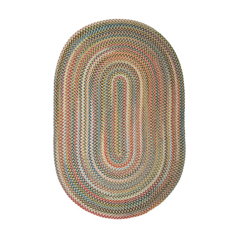 Country Jewel Champagne braided indoor rug by Rhody Rug — oval runner