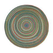 Country Jewel Peridot braided indoor rug by Rhody Rug — round