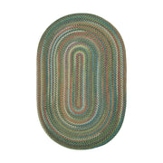 Country Jewel Peridot braided indoor rug by Rhody Rug — oval runner