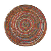 Country Jewel Tawny Port braided indoor rug by Rhody Rug — round