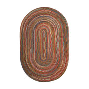 Country Jewel Tawny Port braided indoor rug by Rhody Rug — oval runner