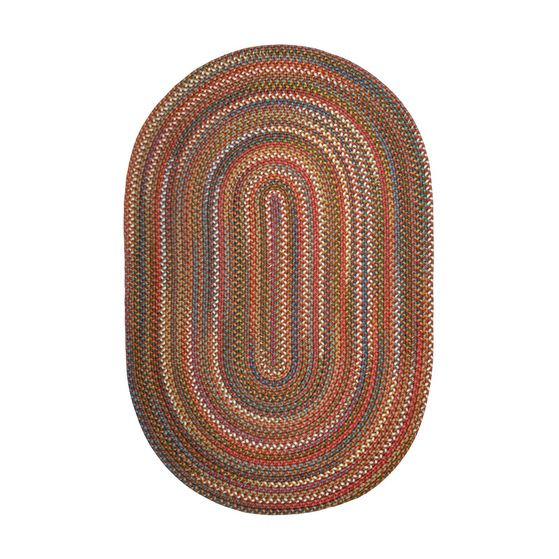 Country Jewel Tawny Port braided indoor rug by Rhody Rug — oval runner