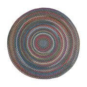 Country Jewel Sapphire braided indoor rug by Rhody Rug — round