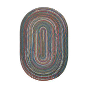 Country Jewel Sapphire braided indoor rug by Rhody Rug — oval runner