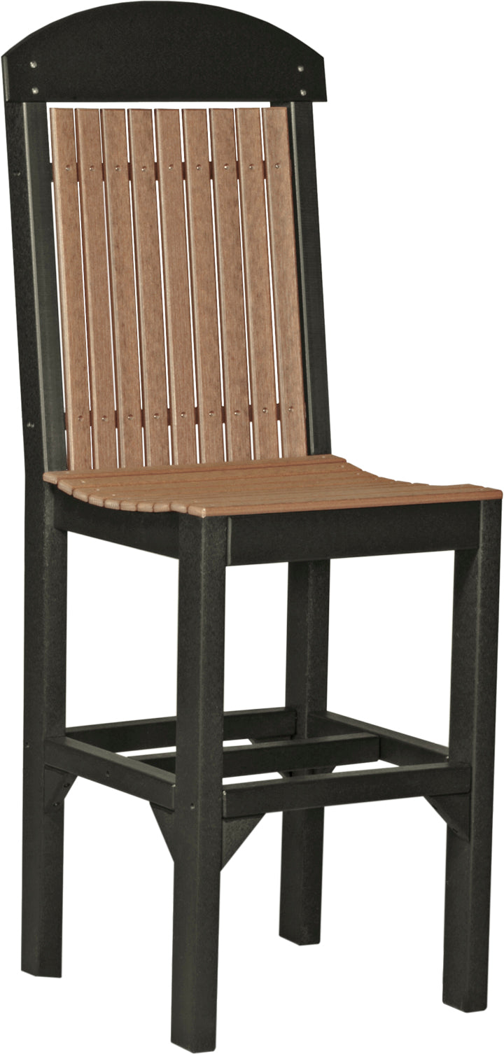 Classic Side Chair Bar Height Antique Mahogany Black