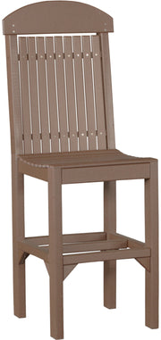 Classic Side Chair Bar Height Chestnut Brown