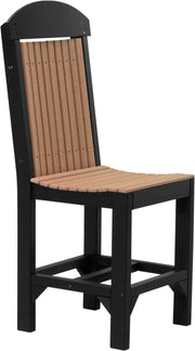 Classic Side Chair Counter Height Antique Mahogany Black