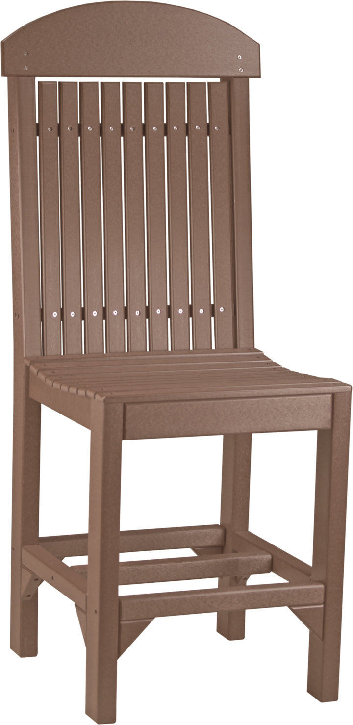 Classic Side Chair Counter Height Chestnut Brown