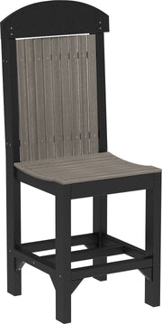 Classic Side Chair Counter Height Coastal Gray Black