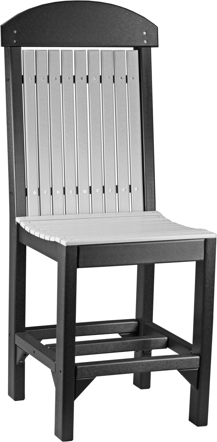 Classic Side Chair Counter Height Dove Gray Black
