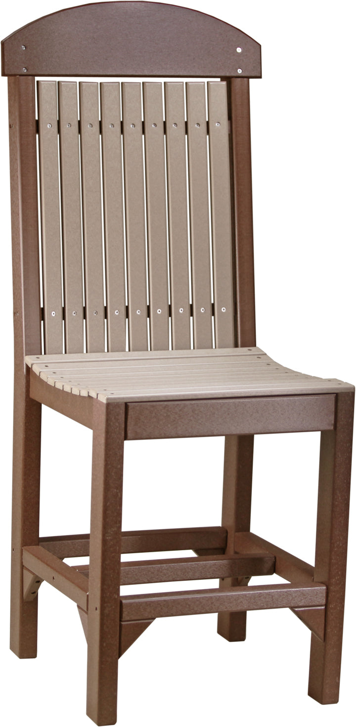 Classic Side Chair Counter Height Weatherwood Chestnut Brown