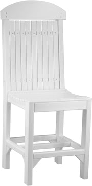 Classic Side Chair Counter Height White
